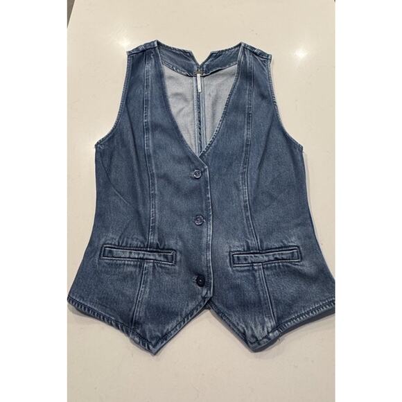 Young Fabulous & Broke Jackets & Blazers - Young Fabulous & Broke YFB Veda Denim Vest Women’s Size Medium Boho Western